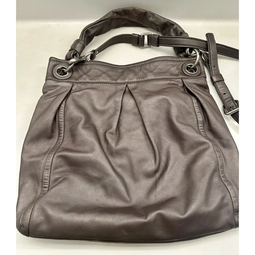 Coach Bag Parker Hippie Crossbody Shoulder Bag Metallic Taupe Beauty 13411